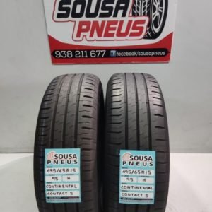 2 pneus semi novos 195-65-15 Continental