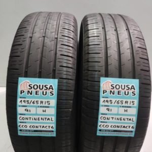 2 pneus semi novos 195-65-15 continental