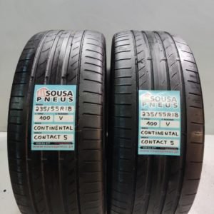 2 pneus semi novos 235-55-18 Continental