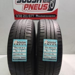 2 pneus semi novos 195-65-15 Michelin