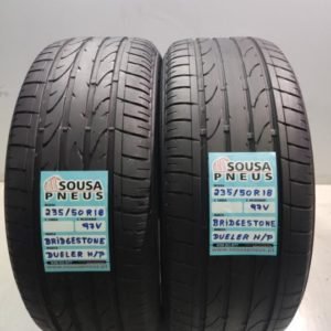 2 pneus semi novos 235-50-18 Bridgestone