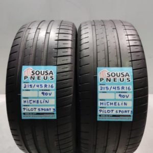 2 pneus semi novos 215-45-16 Michelin