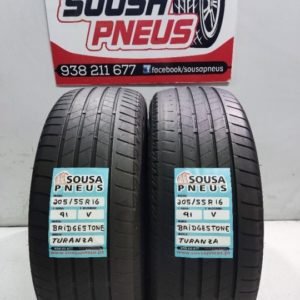 2 pneus semi novos 205-55-16 Bridgestone