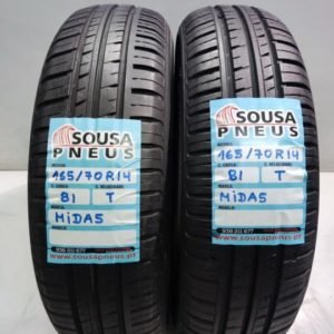 2 pneus semi novos 165-70-14 Midas