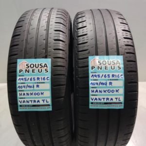 2 pneus semi novos 195-65-16C Hankook