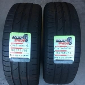 2 pneus semi novos continental 185/55/16 -