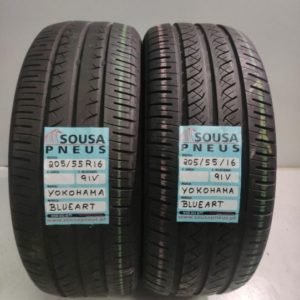 2 pneus semi novos yokoama 205-55-16 para todo o país