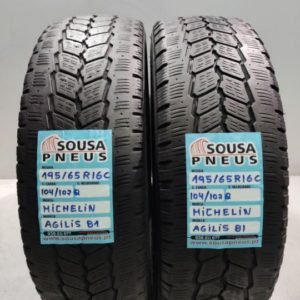 2 pneus semi novos 195/65R16C Michelin