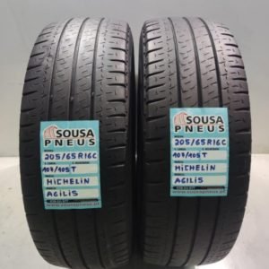 2 pneus semi novos 205-65-16C - Michelin