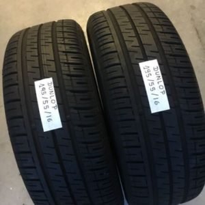 2 pneus praticamente novos dunlop 195/55/16