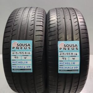 2 pneus semi novos 215-55-16 Michelin
