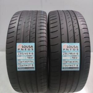 2 pneus semi novos 235-45-18 Continental