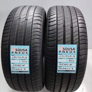 2 pneus 80% de piso 215-50-18 Michelin