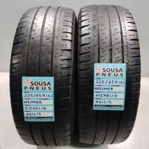2 pneus semi novos 225-65-16C Michelin