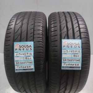 2 pneus 90% de piso 215-45-16 Bridgestone