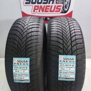 2 pneus semi novos 255-60-18 Bridgestone