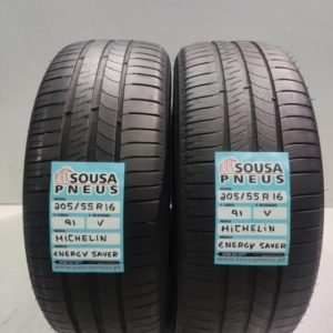 2 pneus semi novos 205-55-16 Michelin