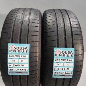 2 pneus semi novos 205-55-16 Michelin