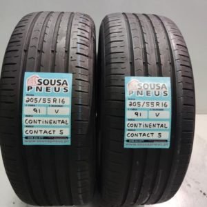 2 pneus semi novos 205-55-16 Continental