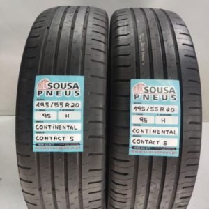 2 pneus semi novos 195-55-20 continental