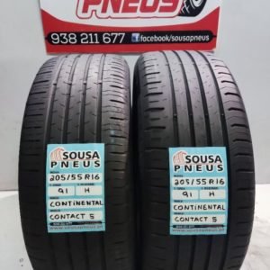 2 pneus semi novos 205-55-16 Continental