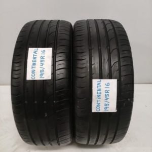 2 pneus semi novos 195-45-16 Continental