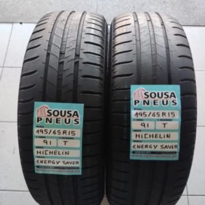 2 pneus semi novos 195-65-15 Michelin