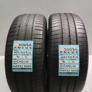 2 pneus semi novos 205-55-16  Michelin
