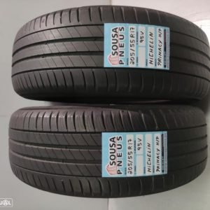 2 pneus semi novos 205-55-17 Michelin