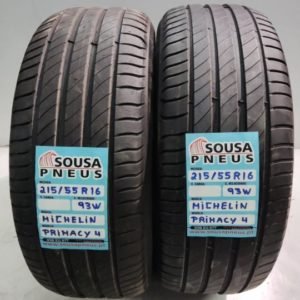 2 pneus semi novos 215-55-16 Michelin