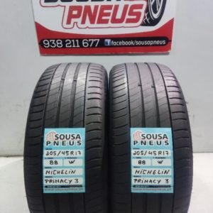 2 pneus semi novos 205-45-17 Michelin