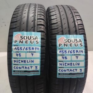 2 pneus semi novos 155-65-14 Michelin