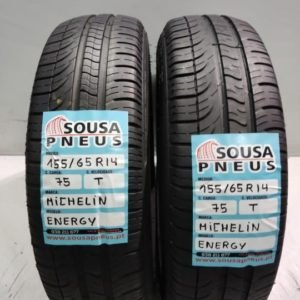 2 pneus semi novos 155-65-14 Michelin