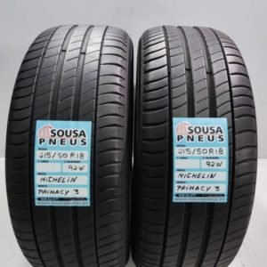 2 pneus 90% de piso 215- 50-18  Michelin
