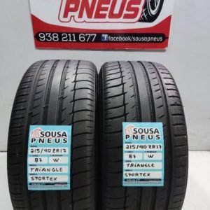 2 pneus semi novos 215-40-17 Triangle