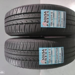 2 pneus semi novos 185-65-15 Bridgestone