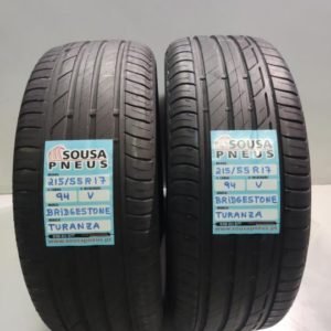 2 pneus semi novos 215-55-17 Bridgestone