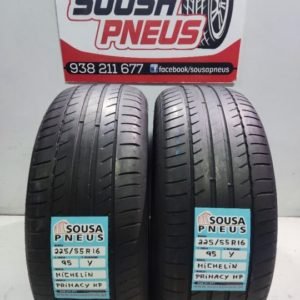 2 pneus semi novos 225-55-16 Michelin