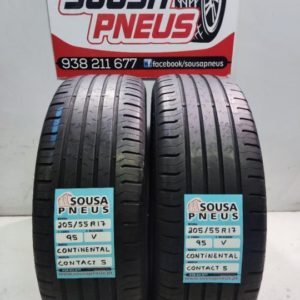 2 pneus semi novos 205-55-17 Continental