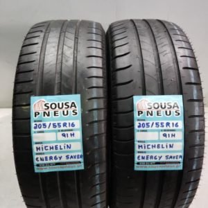 2 pneus semi novos 205-55-16 Michelin
