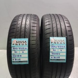 2 pneus semi novos 205-55-16 Nexen