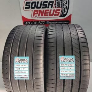 2 pneus semi novos 295-35-21 Michelin