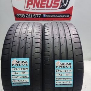 2 pneus semi novos 235-40-19 Continental