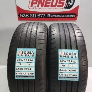 2 pneus semi novos 205-55-16 Good year