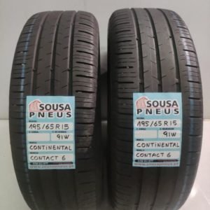 2 pneus semi novos 195-65-15 Continental Contact 6