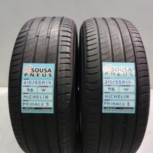 2 pneus semi novos 215-55 -17 Michelin