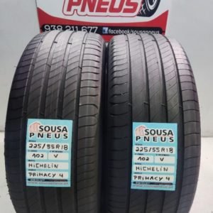 2 pneus semi novos 225-55-18 Michelin
