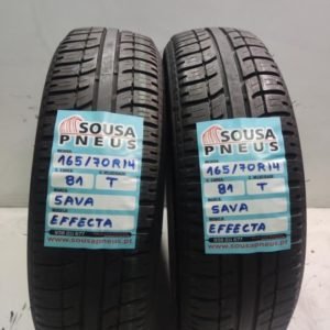 2 pneus semi novos 165-70-14 Sava