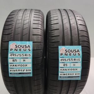 2 pneus semi novos 195-55-15 Hankook