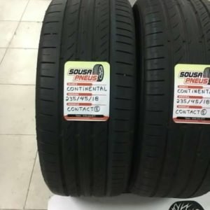 2 pneus semi novos continental 235/45R18 Continental